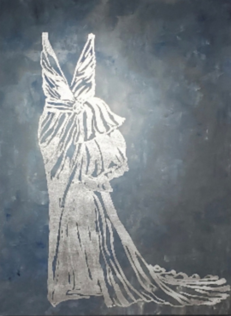 Chic Soirée — contemporary mixed media painting