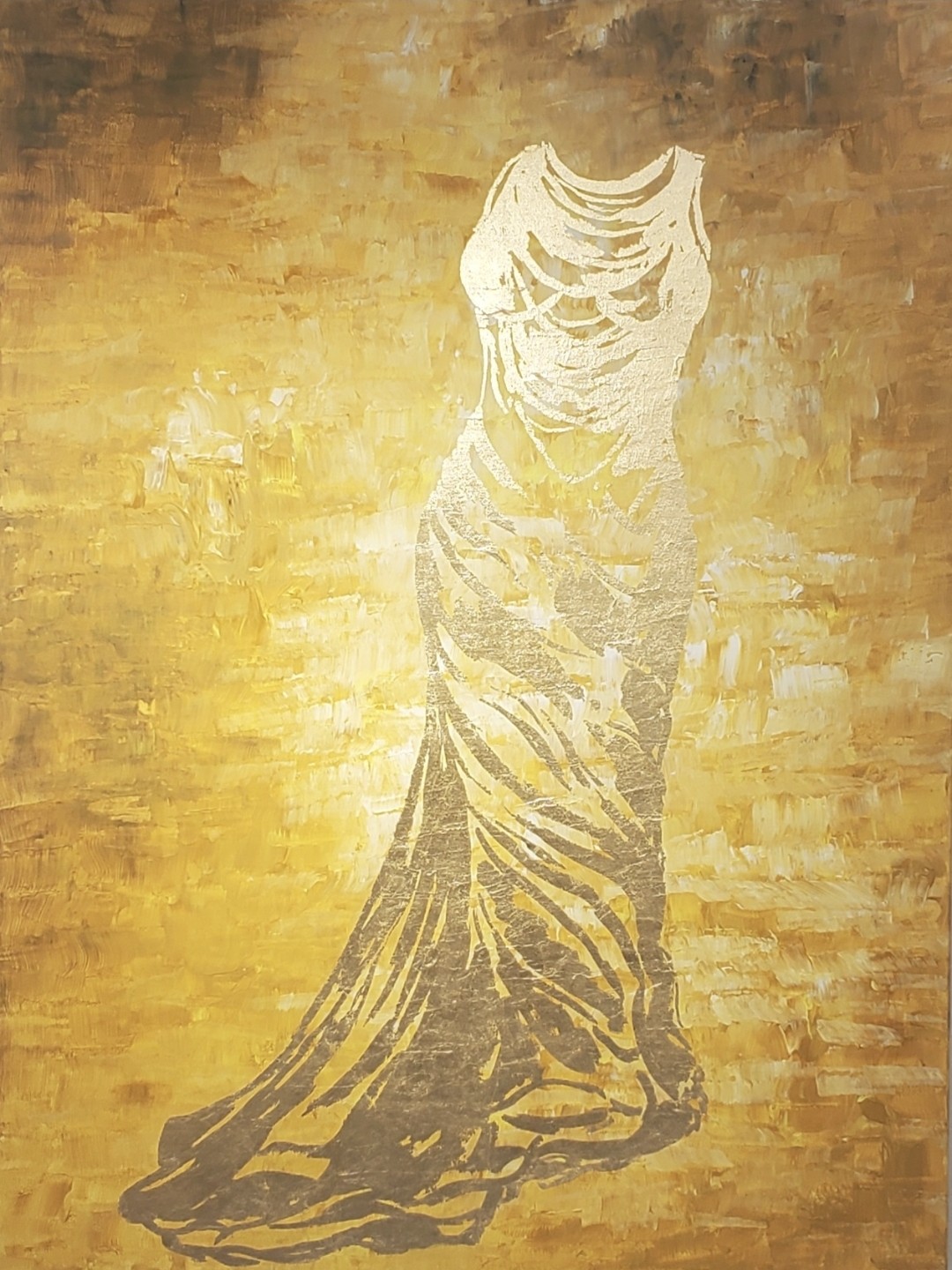 Lumière de Soie — contemporary mixed media painting
